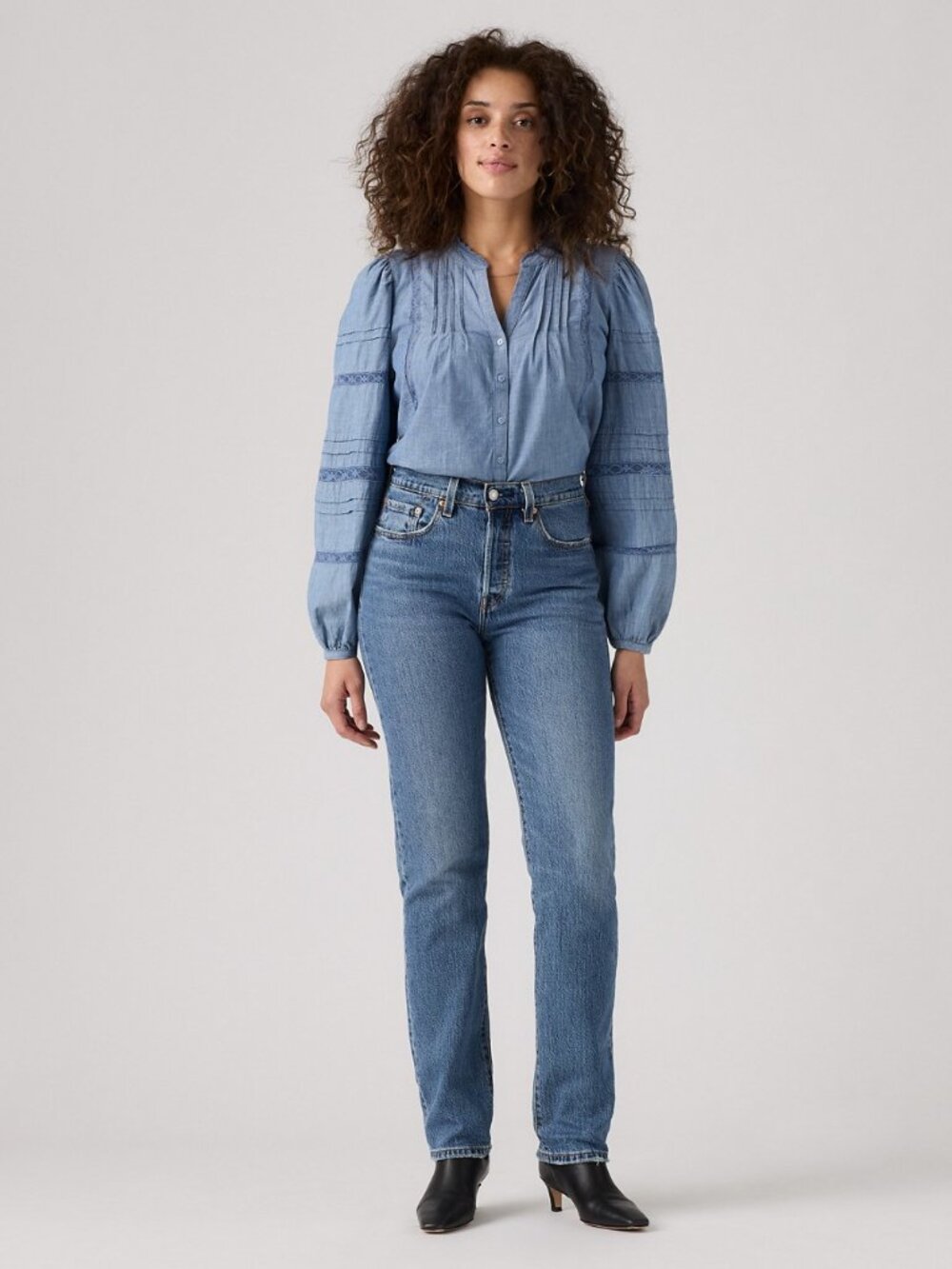Levi's 501 Original Fit Straight Jeans Medium Blue W27 L30